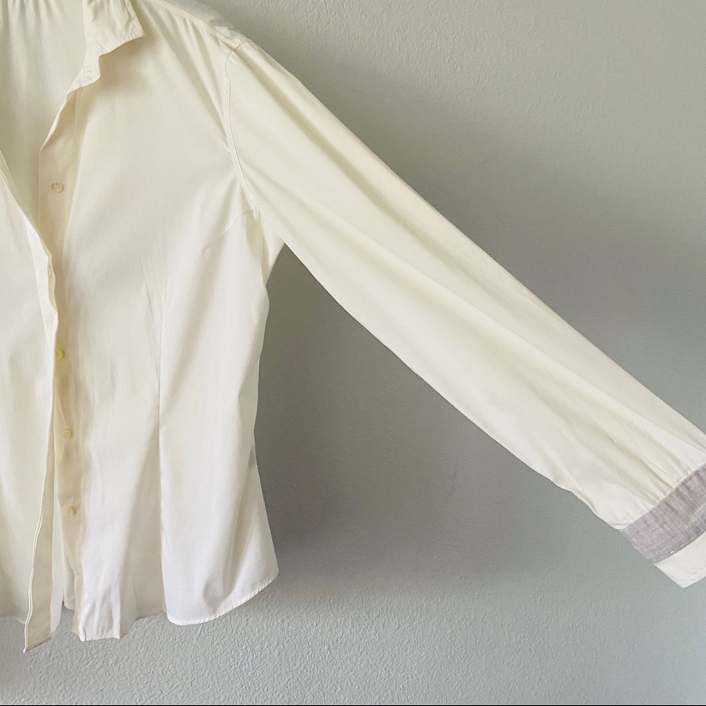 Brunello Cucinelli Cream Button Down Shirt - Picture 4 of 10